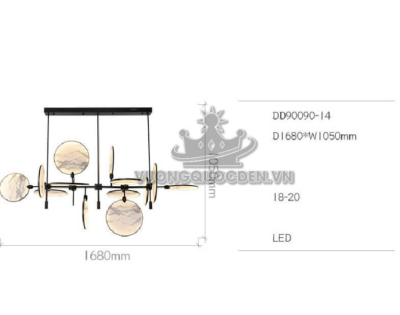 Đèn chùm cao cấp hiện đại XTE 90090-14-2